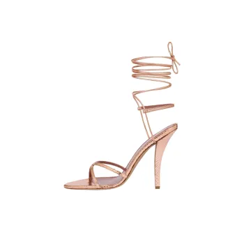 Paris Texas Linda One Strap Sandals 10.5cm Women's Rose Gold