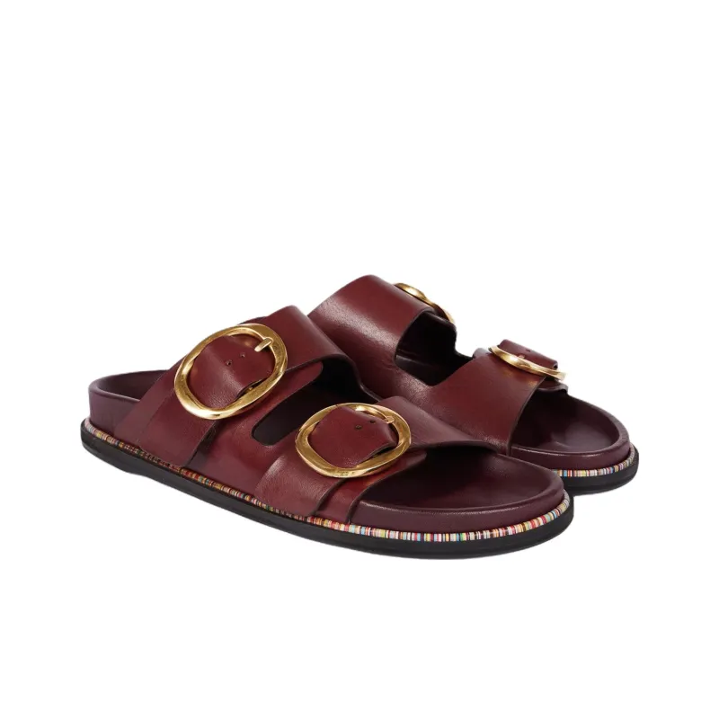 Paul Smith Slide Slippers Women's Dark Red-2