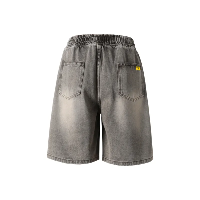 Ghost Mask Denim Shorts Unisex-1
