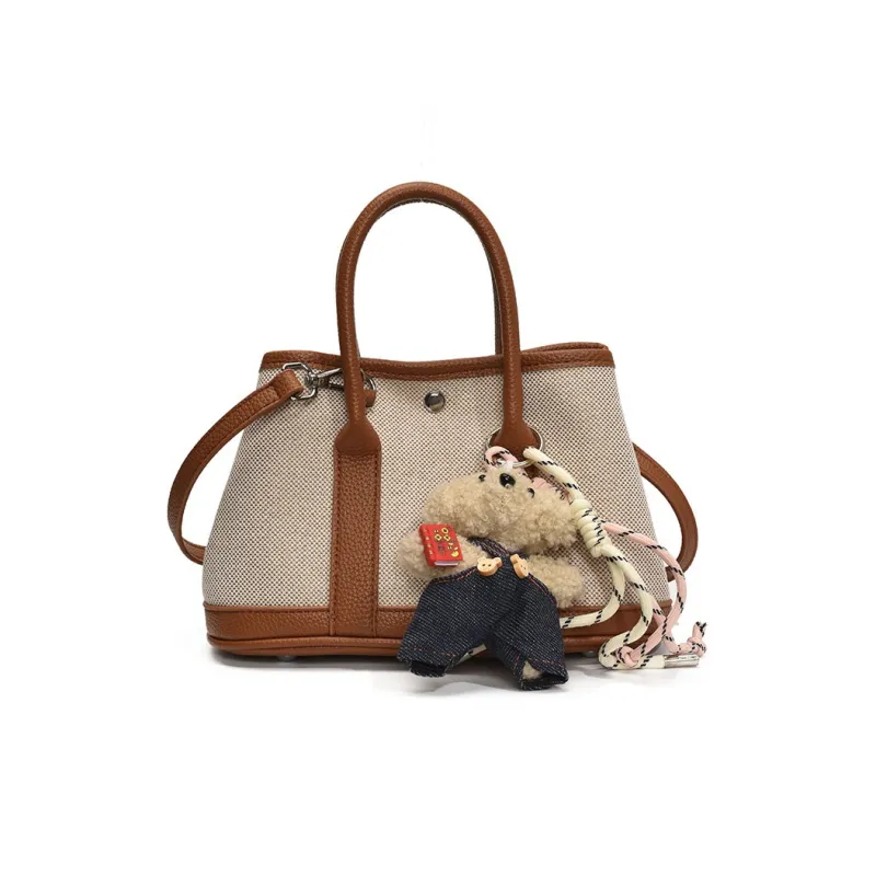 DALO PU Mosaic Canvas Handbag Regular Women's Multicolor-12