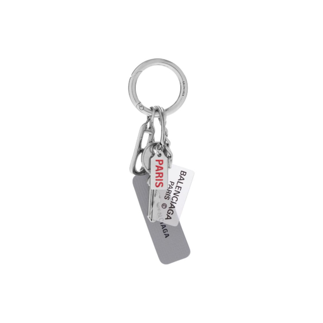 balenciaga tags キーリング NEW W TAGS Balenciaga Logo Leather Keyring Pouch in Tomato