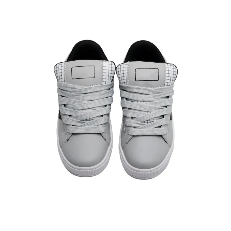 Teddy Bear Collection Non slip Lightweight Low Top Skateboard Shoes Unisex Gray-4