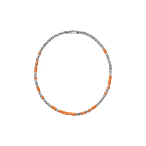 John Hardy Sterling silver Heishi Onyx And Pearl Necklace
