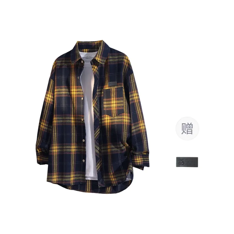 YOSICIL Shirt Unisex Yellow Plaid-3
