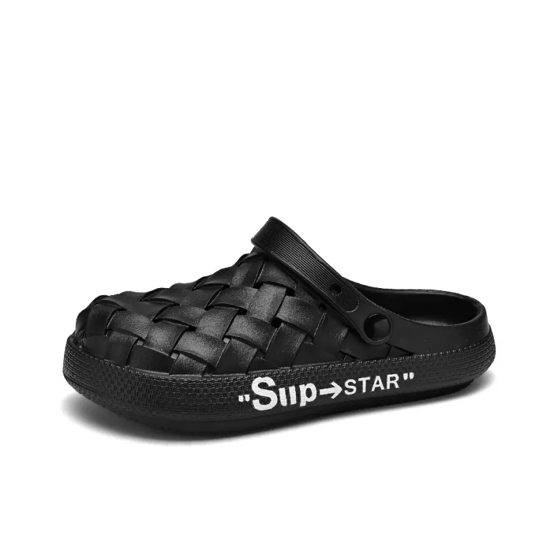 OUGLEMEN EVA Odor Resistant Slip Resistant Closed Toe Slippers Unisex-1