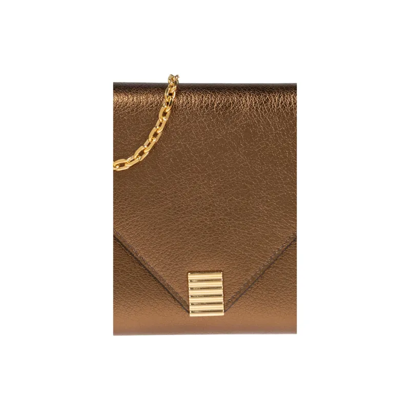 Lanvin Leather Wallet Women's Gold-4