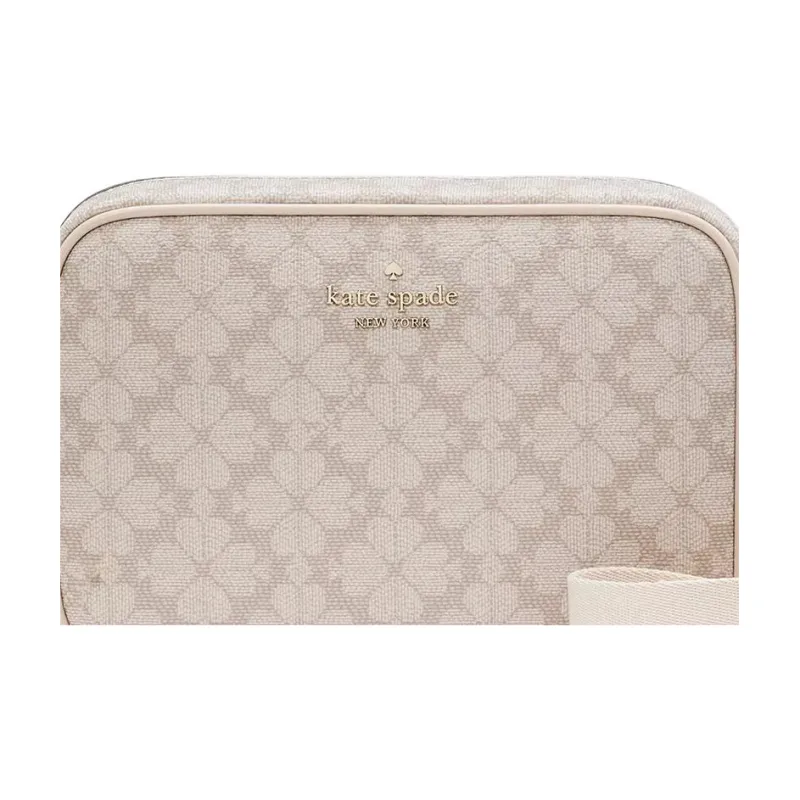 Kate Spade PVC Camera Bag, Shoulder Bag, Crossbody Bag Mini Women's Dark Beige Multicolor-4