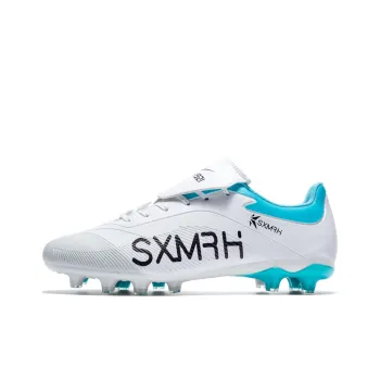 Binary FG Rubber Long Studs Cushioning Support Abrasion Resistant Lightweight Slip Resistant Soccer Shoes Unisex White