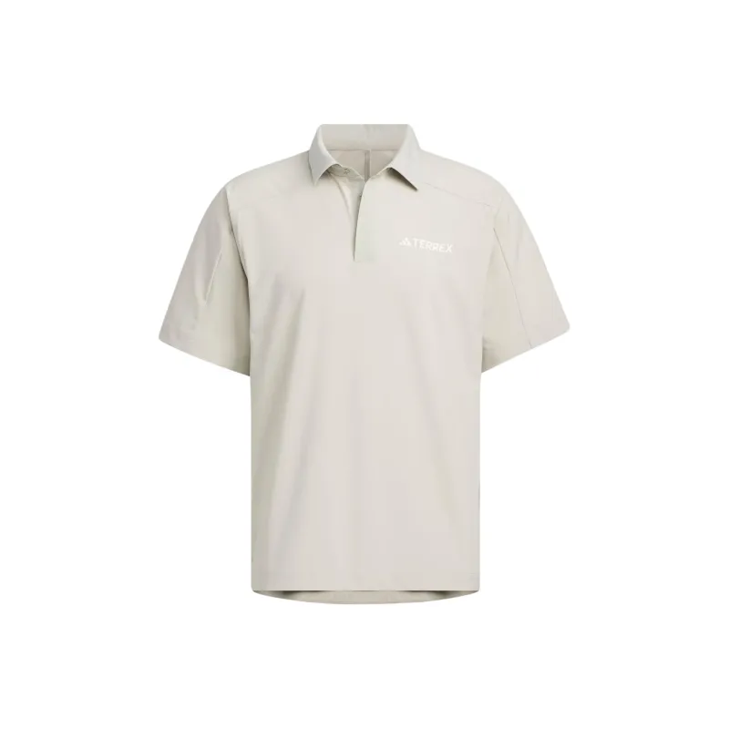 Adidas Woven Aeroready Polo Shirt Polo Shirt Men's Light Gray-0