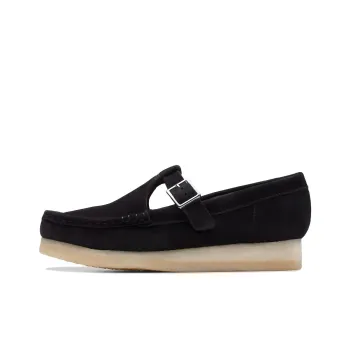 Clarks Originals WALLABEE T Bar Casual Single Shoes Women's Black