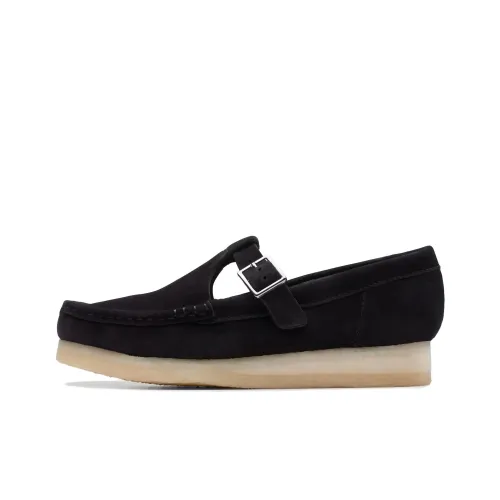Clarks Originals WALLABEE T Bar Casual Single Shoes Women's Black