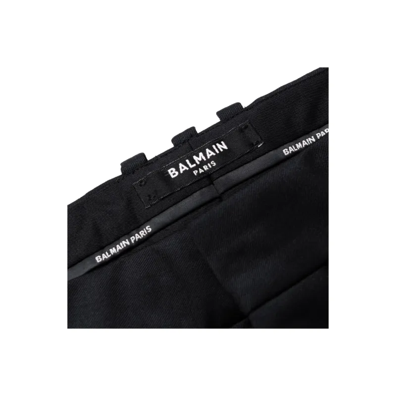 BALMAIN Turn Up Hem Cropped Trousers-5