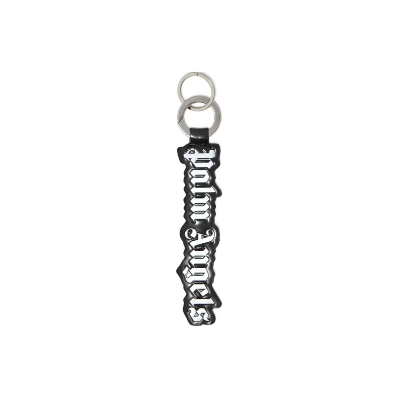 PALM ANGELS Logo Embossed Key Ring-0