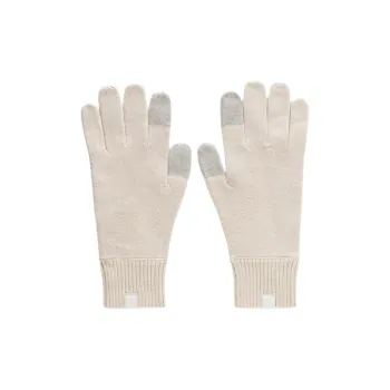 Lululemon Wool Blend Knit Gloves Unisex Mixed Color Bone White