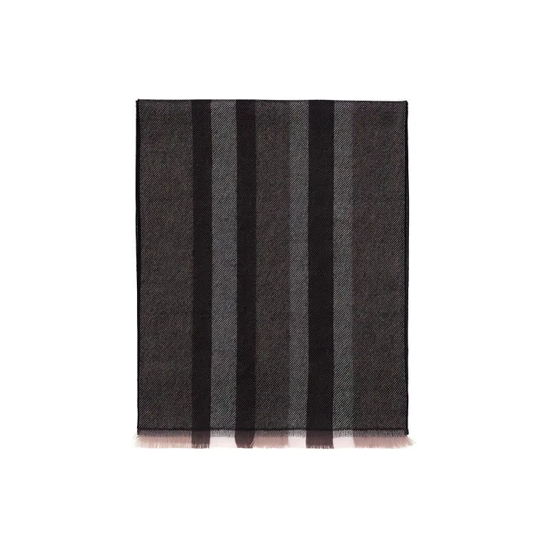 GUCCI Wool Knit Scarves Men's Black Coffee-2