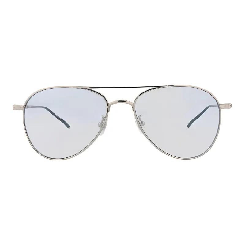 MONTBLANC Metal Aviator Sunglasses Men's Silver-1