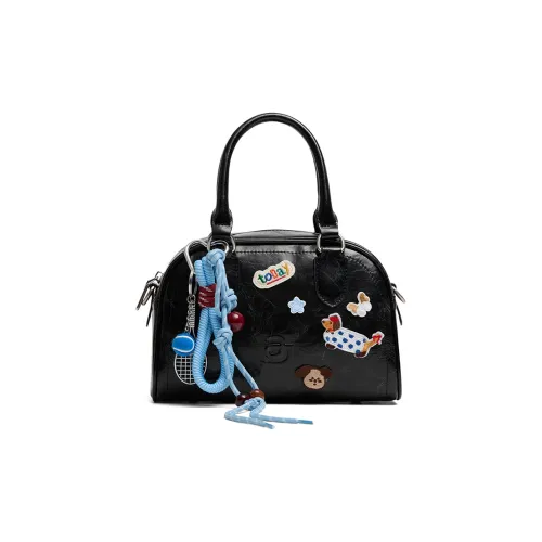 JACD PU Handheld Handbag, Crossbody Bag Women's Apricot/White/Black