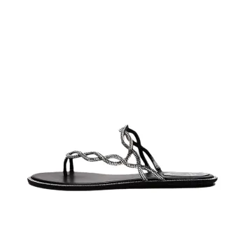 RENE CAOVILLA Slip Resistant Flip Flops Women's Black