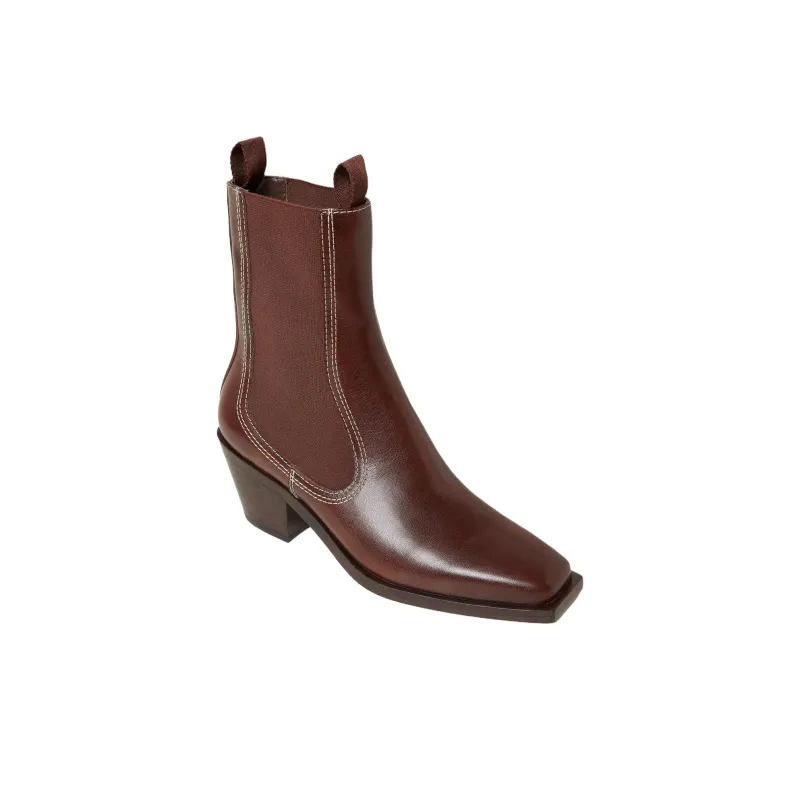 Loeffler Randall Nat Espresso Short Chelsea Boots 5cm Women's Brown-2
