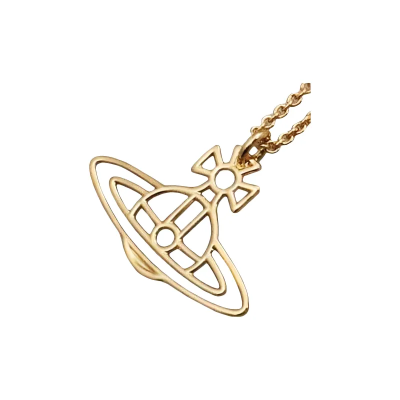 Vivienne Westwood Brass Pendant Necklaces Unisex Gold-4
