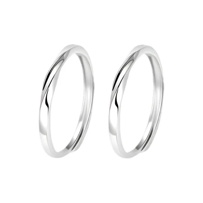 Xiaoyinjiang 999 Fine Silver Rings Unisex-0
