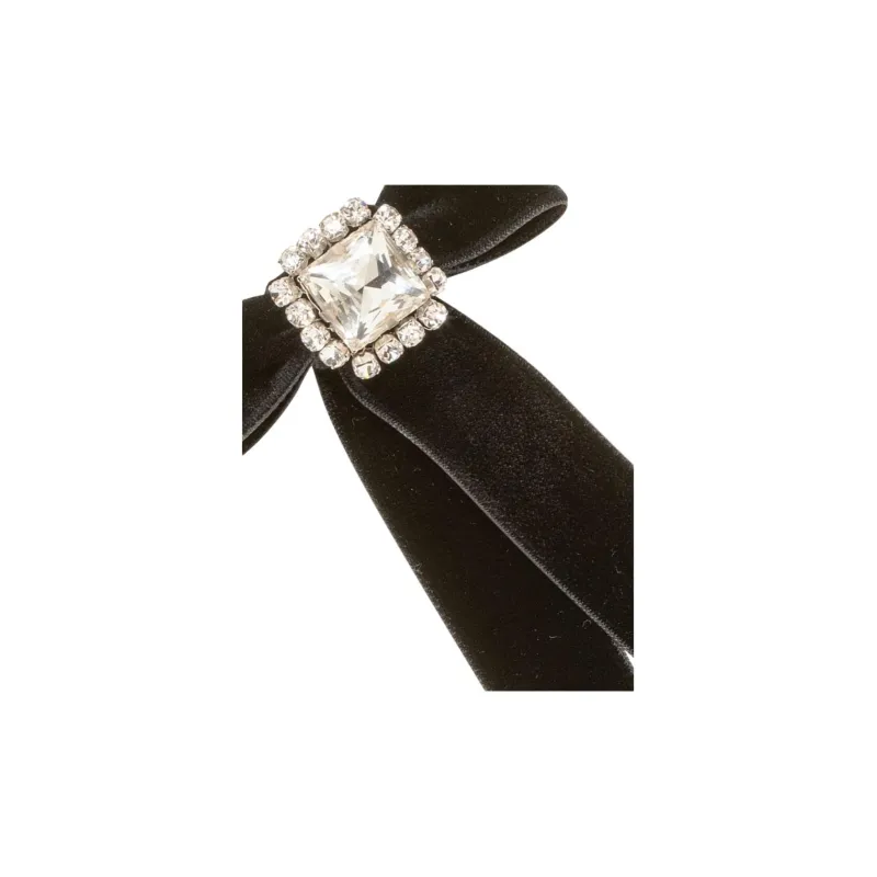 Jennifer Behr Zelina Crystal embellished Velvet Hair Clip-1