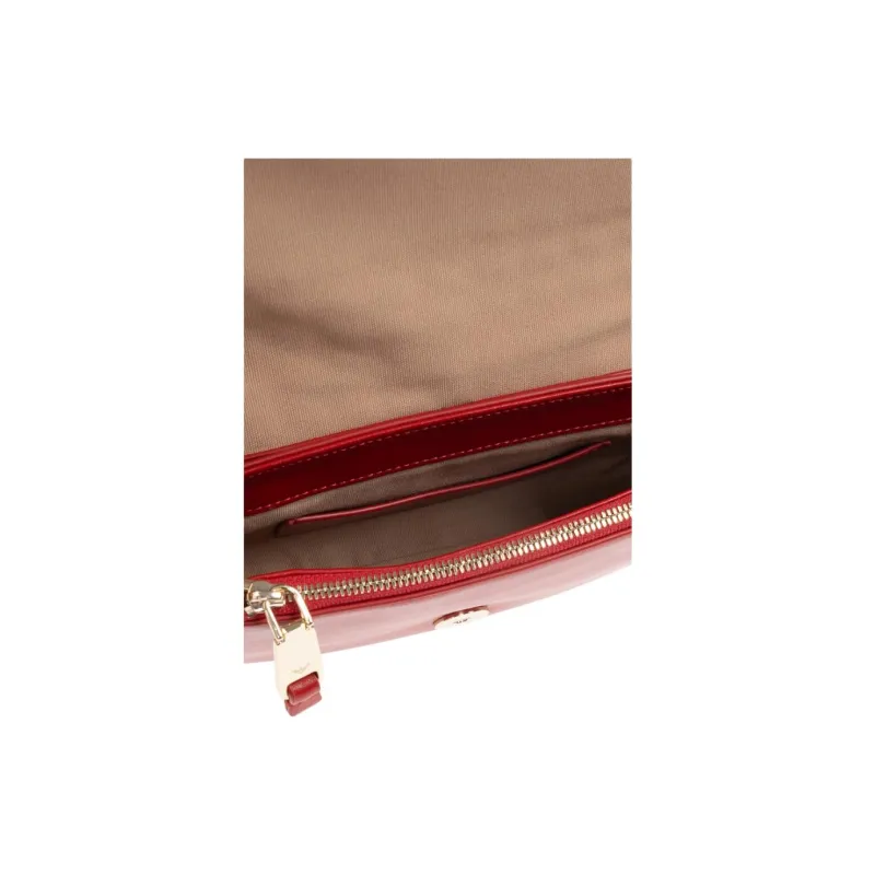 EMPORIO ARMANI Leather Shoulder Bag Regular Women's Red-4