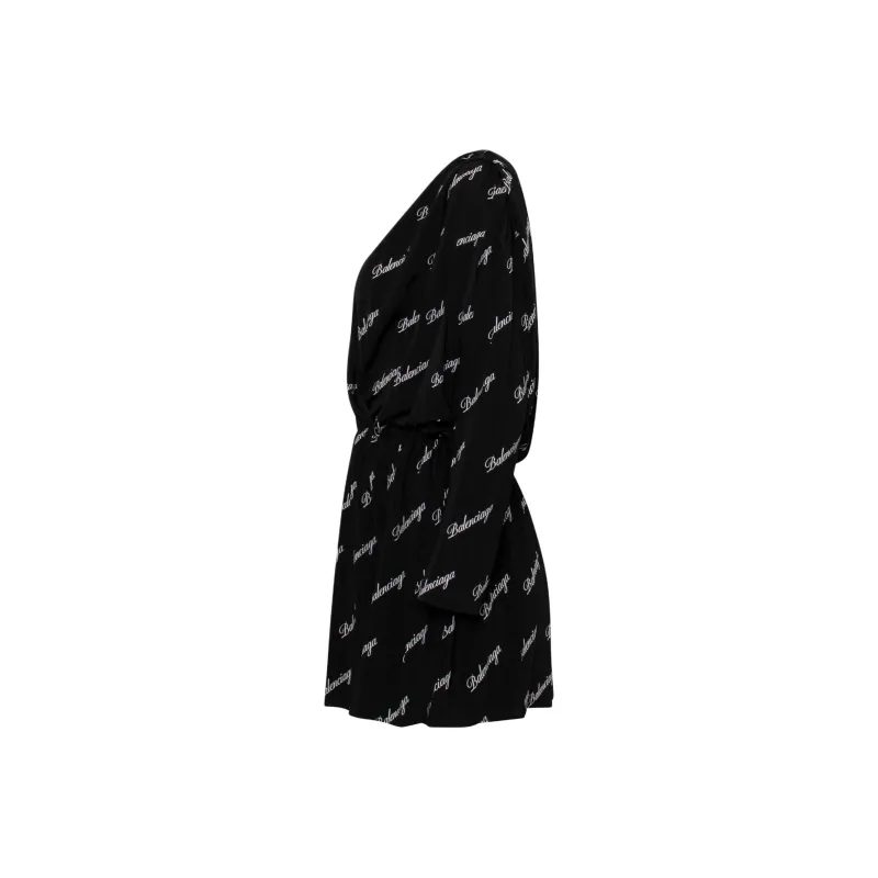Balenciaga Long Sleeved Dresses Women's Black-2