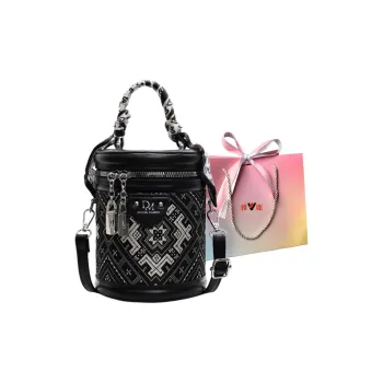Yalu PU Handbag, Shoulder Bag, Crossbody Bag Women's Black/Purple/Ecru