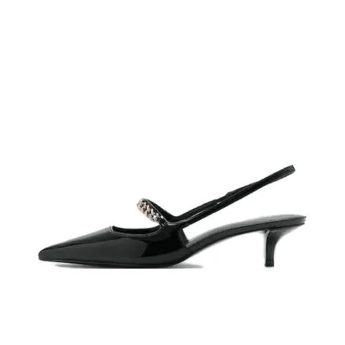 MANGO Slim Heel High Heels 4.5cm Women's Black