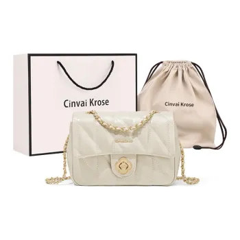 CinvaiKrose Cow Leather With Synthetic Leather Shoulder Bag, Crossbody Bag Small Size Women's Multicolor