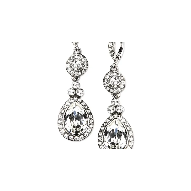 Givenchy 2000s Crystal embellished Dangle Earrings-1