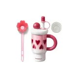 Heartbeat Intense[Antibacterial Ceramic Liner]+Cherry Blossom Cup Cleaning Brush