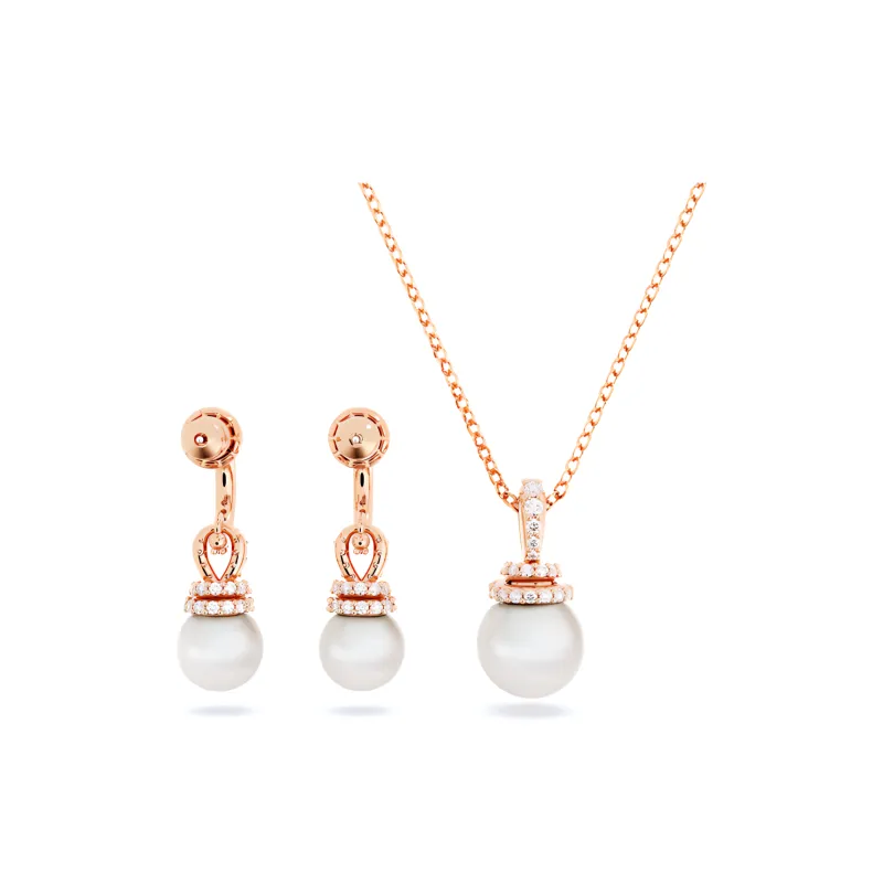 Swarovski Faux Crystal Necklaces Women's Rose Gold-1