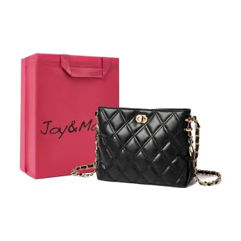 Joy&Mario Synthetic Leather Shoulder Bag, Crossbody Bag Regular Women's Hepburn Black