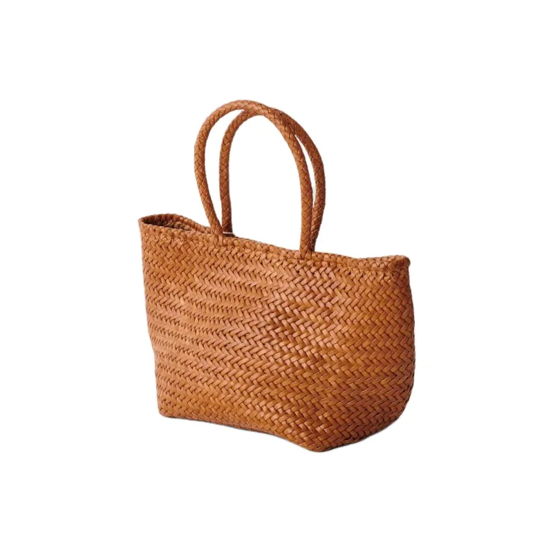 Dragon Diffusion Buffalo Calfskin Handbag Trumpets Unisex Brown-1