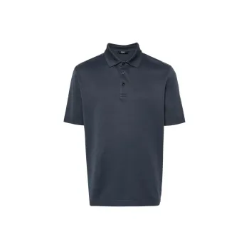 HERNO Short Sleeved Knitted Polo Shirt
