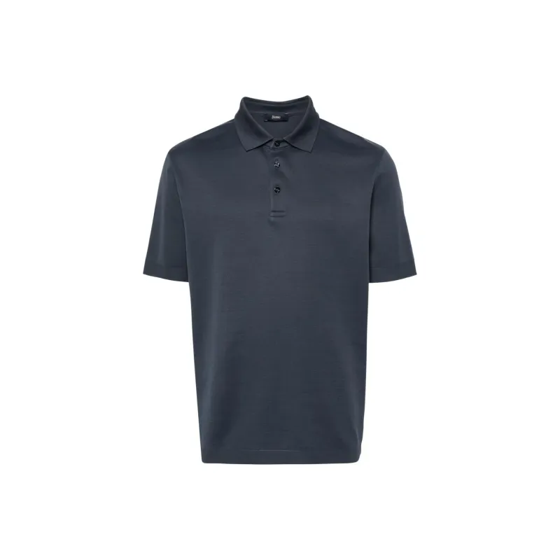 HERNO Short Sleeved Knitted Polo Shirt-0