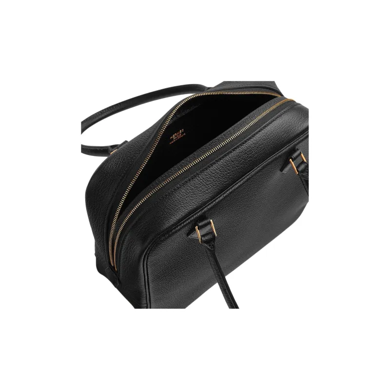 HERMES Mysore Goat Skin Tote Bag, Shopping Bag, Handbag Mini Women's 89 Noir Black-2