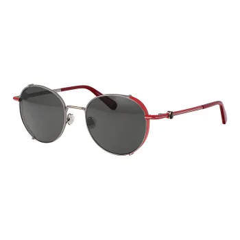 Moncler Metal Round Sunglasses Unisex Silver