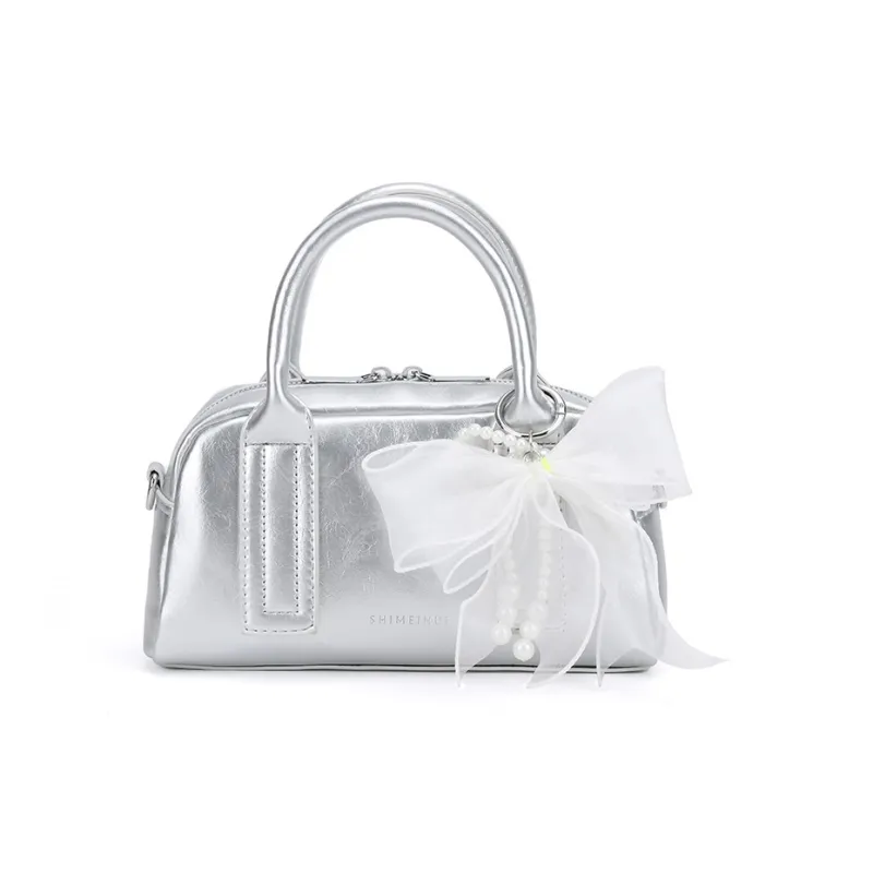 XIANGSU PU One Shoulder Handbags Women's Pink/Black/White/Silver-18