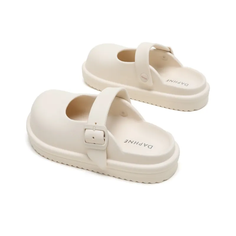 DAPHNE EVA Slip Resistant Wrap toe Slippers Women's Ecru-3