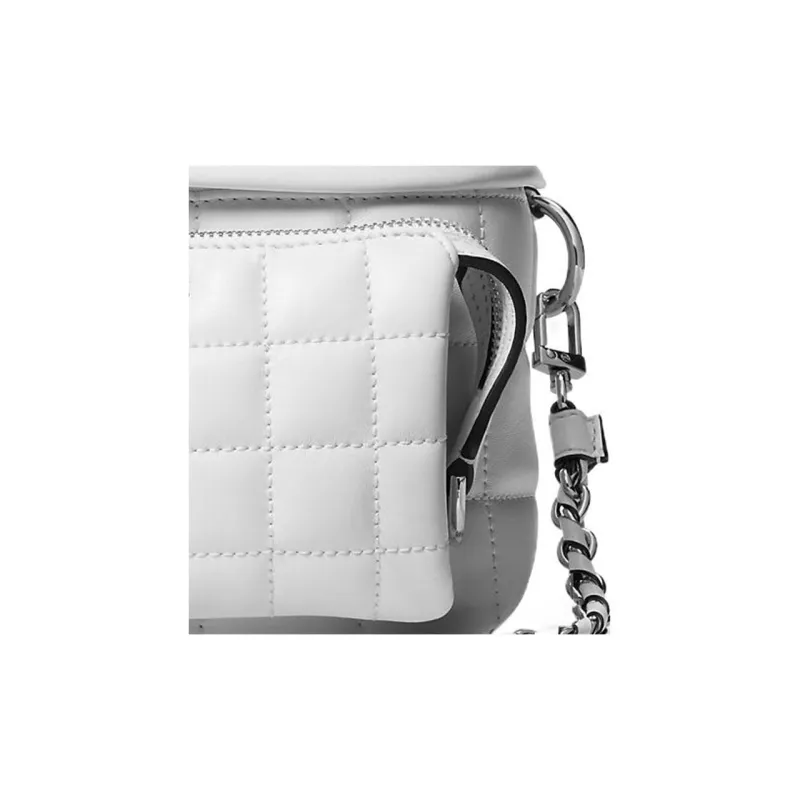 MICHAEL KORS Slater Leather Camera Bag, Crossbody Bag, Shoulder Bag Medium Size Women's Optical White-3