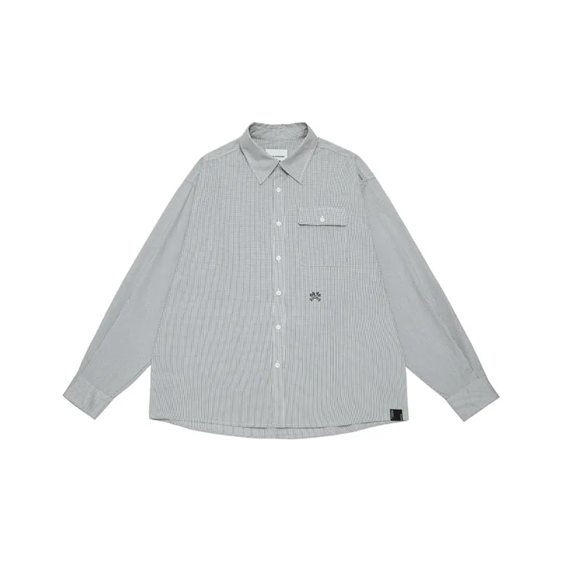 URBAN STANDARD Shirt Men's Black White Plaid-0