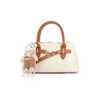 Single Warehouse PU Shoulder Bag, Handbag Women's Black/Pink/Brown/White/Black/White
