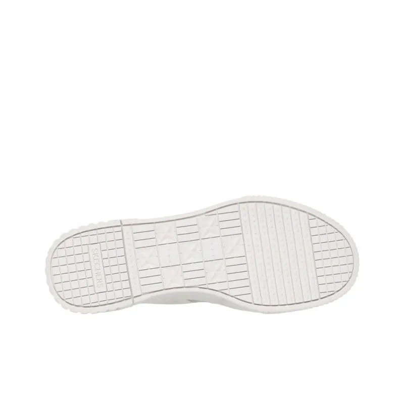 Skechers Jade Soft Sparkle Mid Top Skateboard Shoes Women's White-5