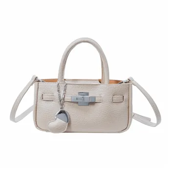 Single Warehouse PU Shoulder Bag Regular Women's White/Black/Khaki/Pink