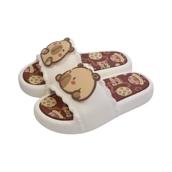SHIGUDE Sandal Slippers Cream White