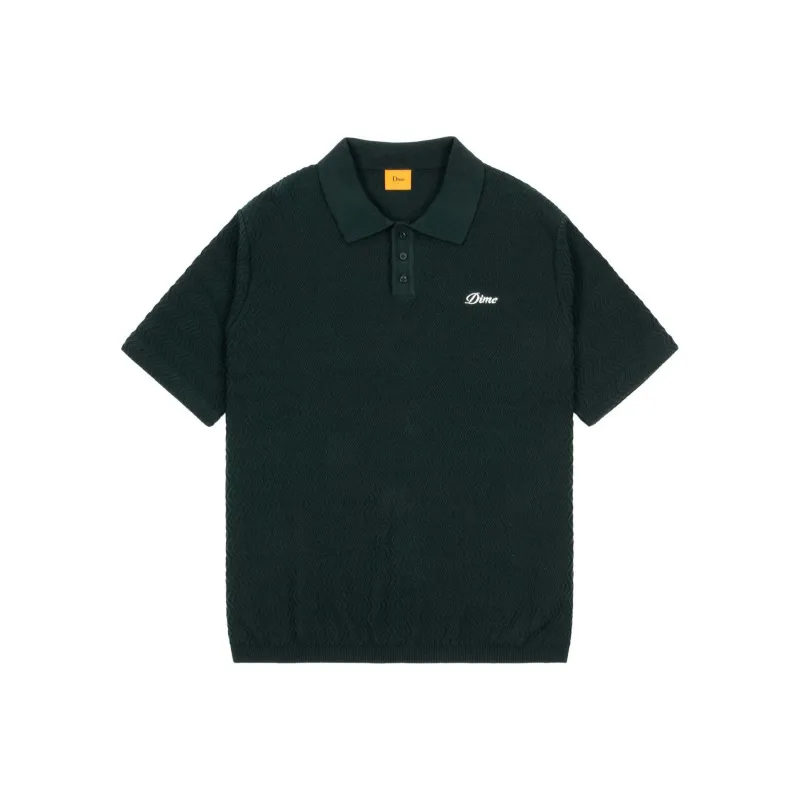 Dime MTL SS24 Polo Shirt Unisex Forest Green-0