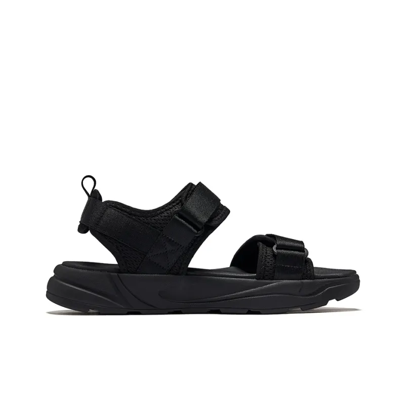 Erke Chasing Waves Beach Sandals Men's Jet Black Carbon Gray-1